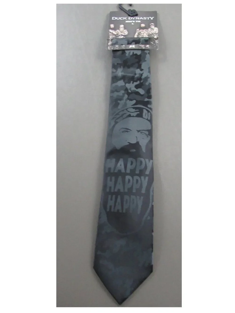A&E Duck Dynasty Men's Phil Face Happy Neck Tie, Black, One Size